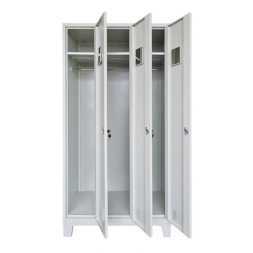 Vestiar metalic 3 usi cu picioare, 90x45x180cm